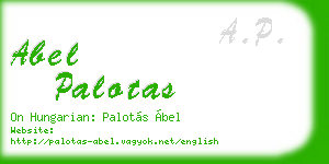 abel palotas business card